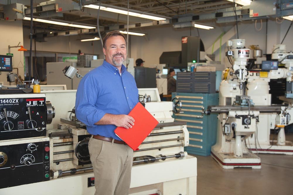 WORK READY: Bryan Harvey is a manufacturing instructor at Ozarks Technical Community College, which now offers a certified production technician credential.